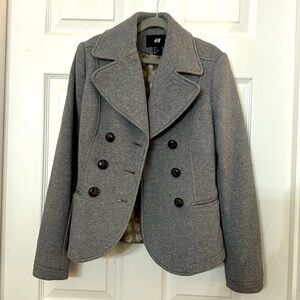 H&M double breasted jersey jacket Women’s size 2